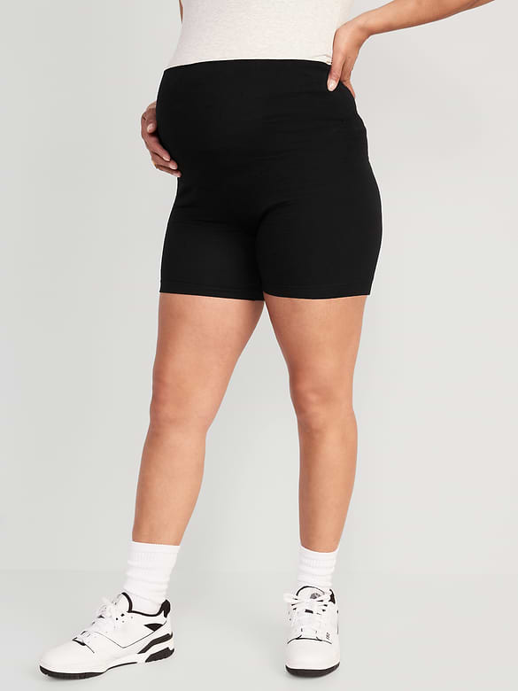 Maternity Full Panel Leggings, Capris & Biker Shorts 3-Pack