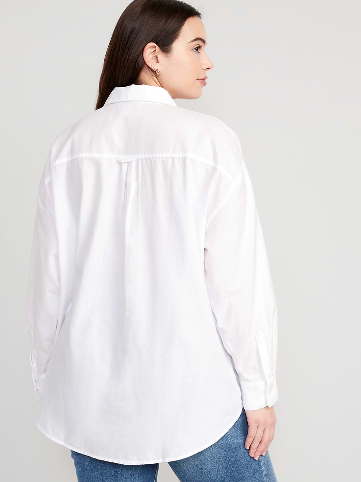 Image number 6 showing, Oversized Button-Down Boyfriend Shirt