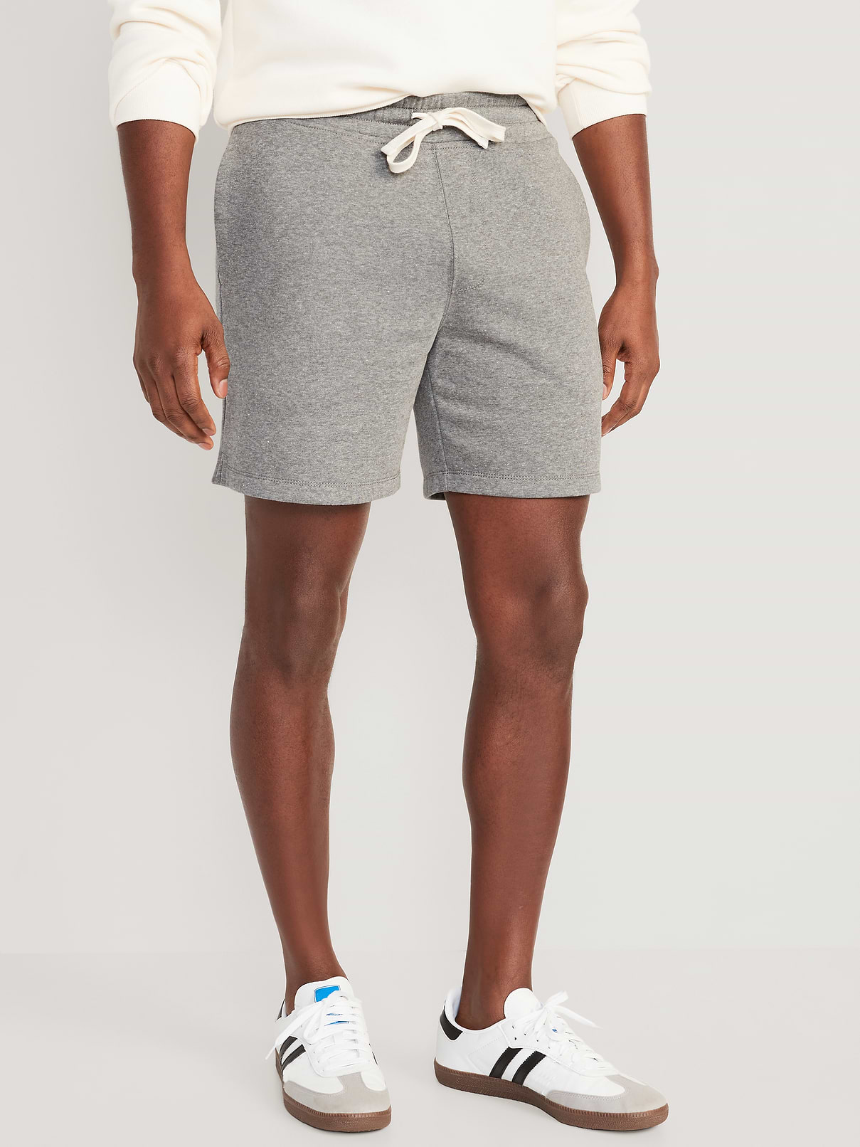 Image number 1 showing, Garment-Washed Fleece Sweat Shorts -- 7-inch inseam