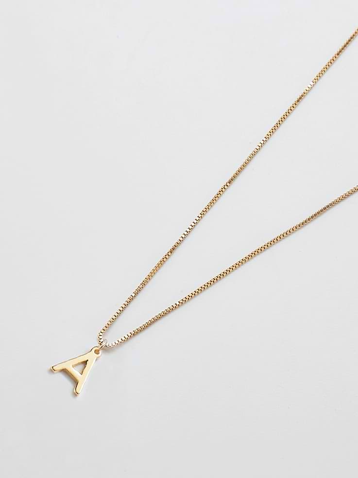 Image number 1 showing, Admiral Row Gold Dainty Initial Necklace