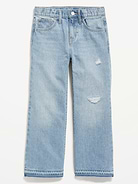 Image number 4 showing, High-Waisted Baggy Ripped Wide-Leg Jeans for Girls