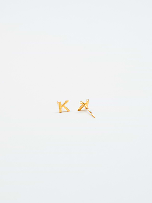 Admiral Row Gold Initial Earrings