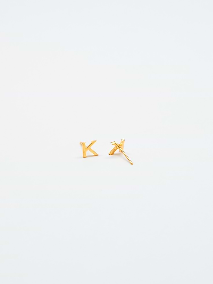 Image number 2 showing, Admiral Row Gold Initial Earrings