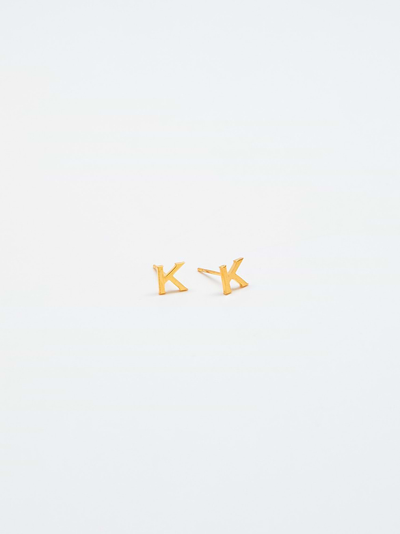 Admiral Row Gold Initial Earrings