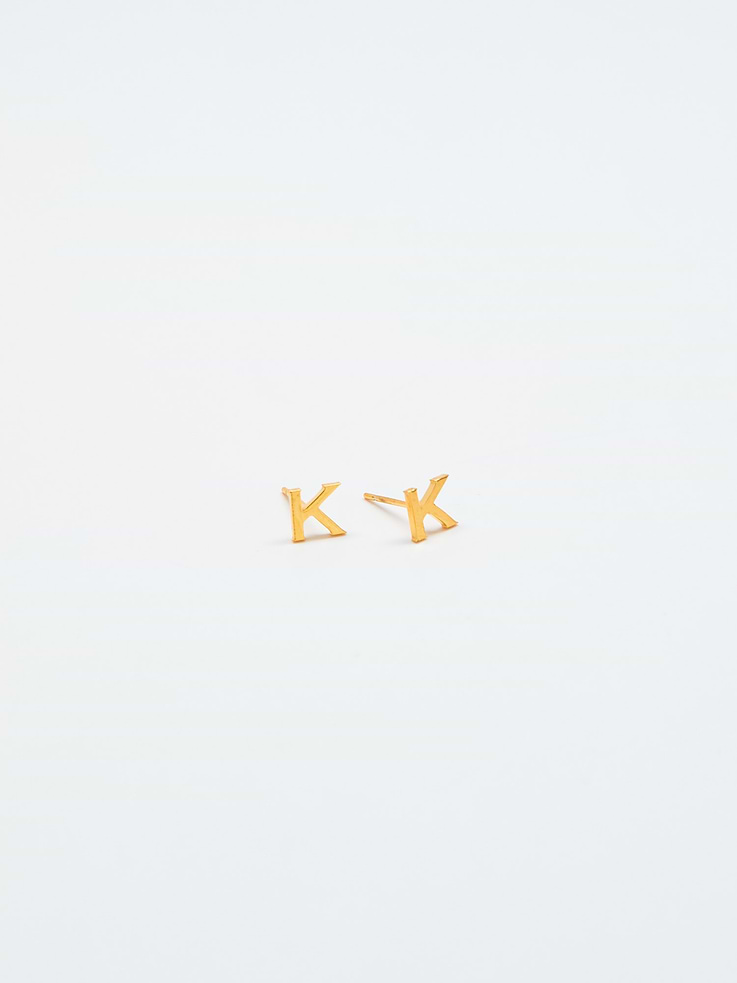 Image number 1 showing, Admiral Row Gold Initial Earrings