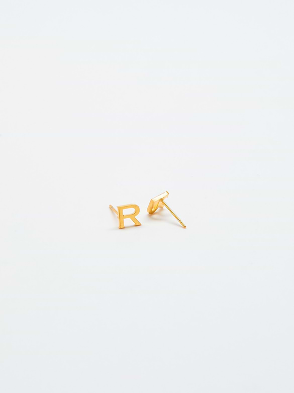 Admiral Row Gold Initial Earrings