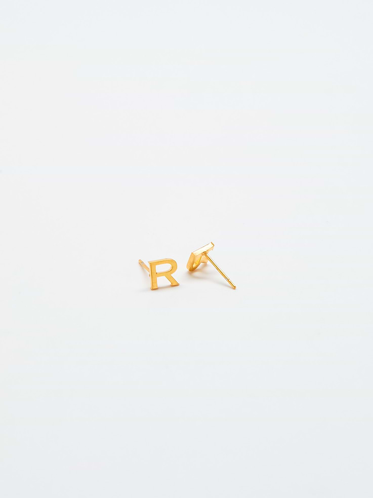 Image number 2 showing, Admiral Row Gold Initial Earrings