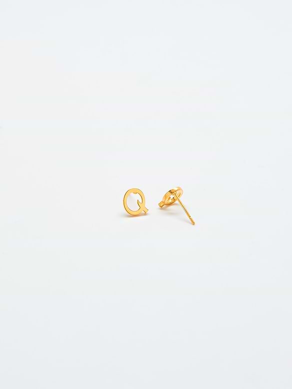 Admiral Row Gold Initial Earrings