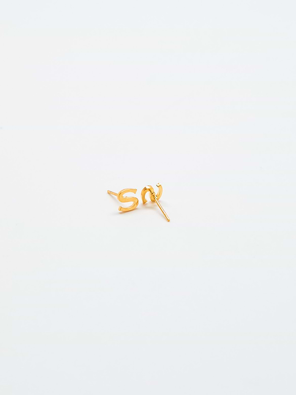 Admiral Row Gold Initial Earrings