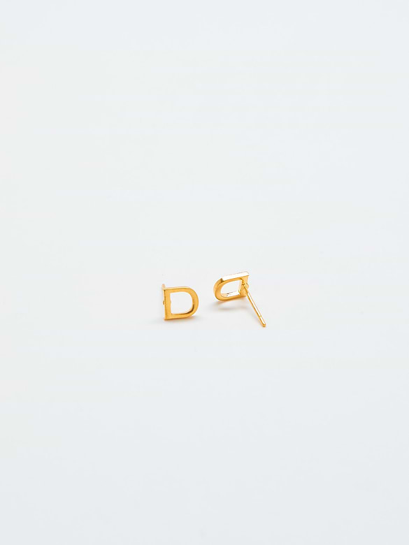 Admiral Row Gold Initial Earrings