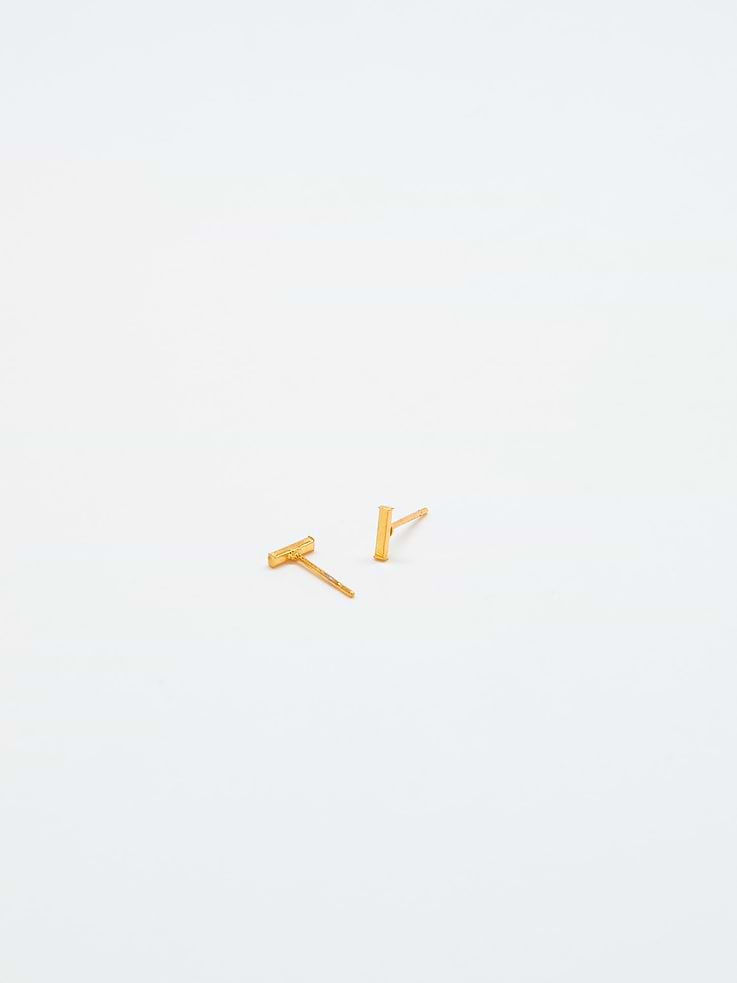 Image number 2 showing, Admiral Row Gold Initial Earrings