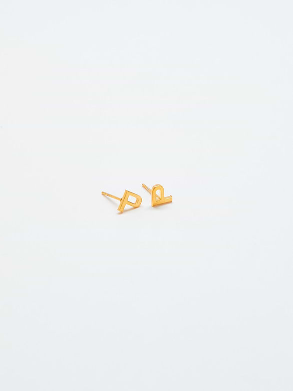 Admiral Row Gold Initial Earrings