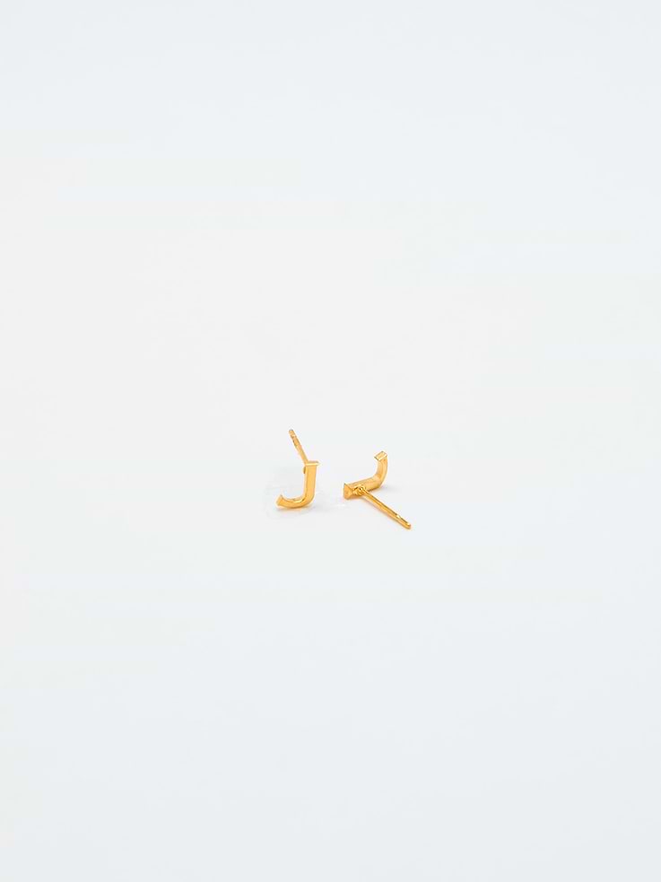 Image number 2 showing, Admiral Row Gold Initial Earrings