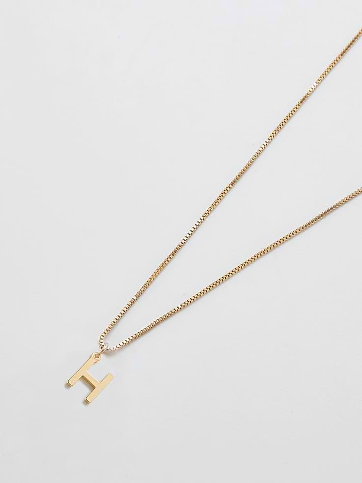 Image number 1 showing, Admiral Row Gold Dainty Initial Necklace