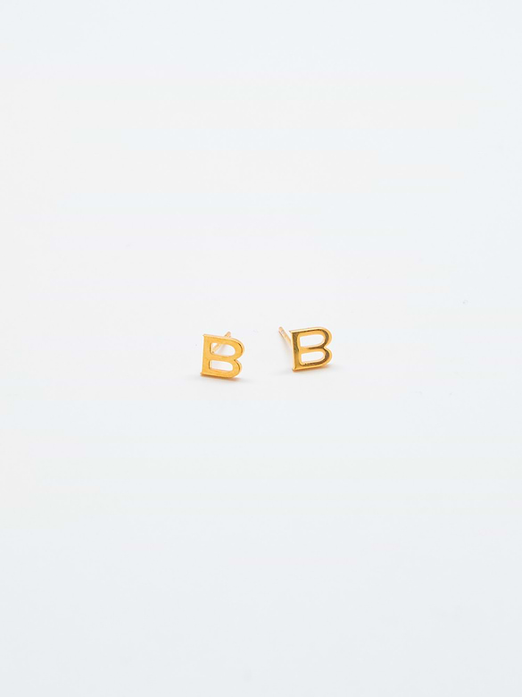Admiral Row Gold Initial Earrings