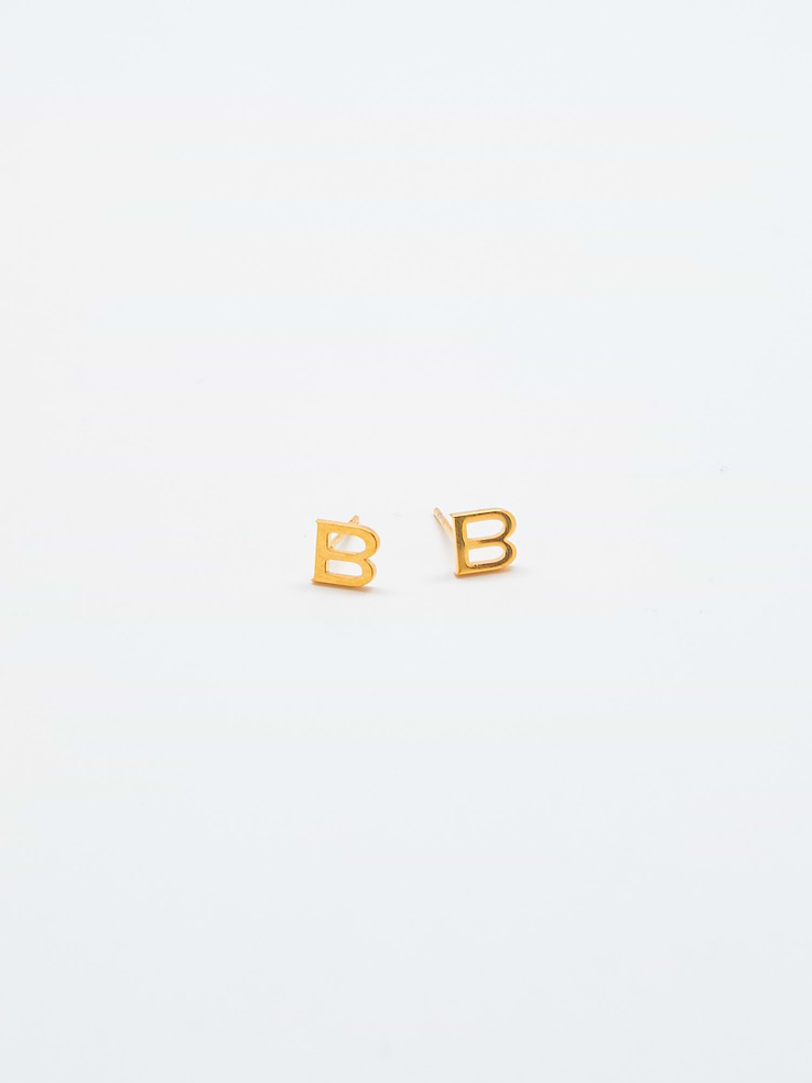 Image number 1 showing, Admiral Row Gold Initial Earrings
