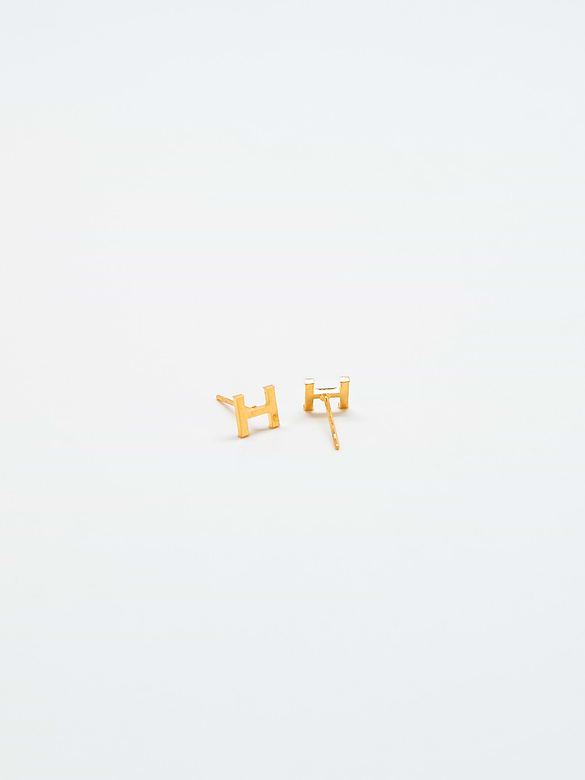 Admiral Row Gold Initial Earrings