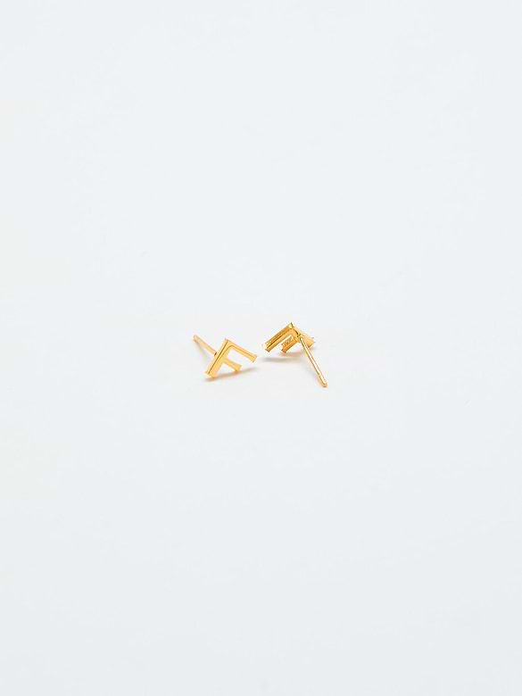 Admiral Row Gold Initial Earrings