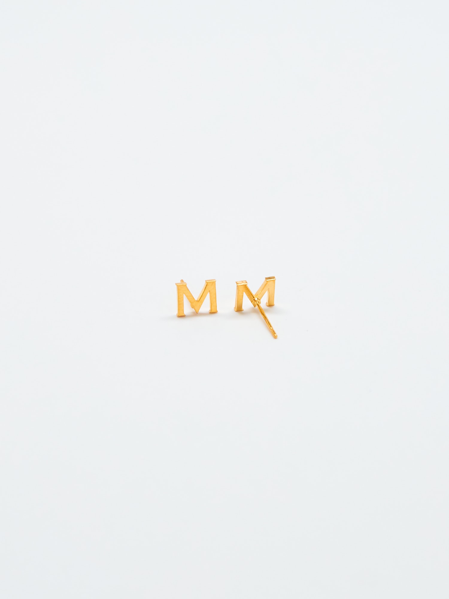 Image 2 of 2, Admiral Row Gold Initial Earrings
