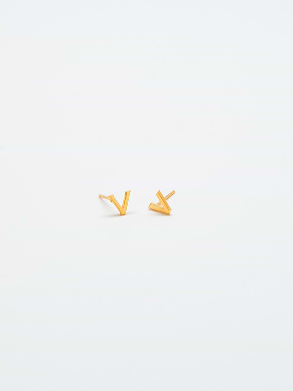 Admiral Row Gold Initial Earrings