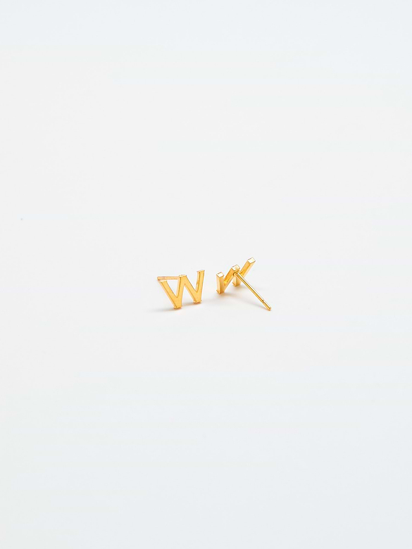 Admiral Row Gold Initial Earrings