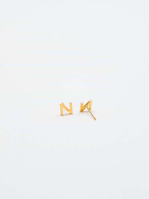 Admiral Row Gold Initial Earrings