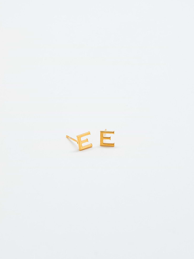 Image number 1 showing, Admiral Row Gold Initial Earrings