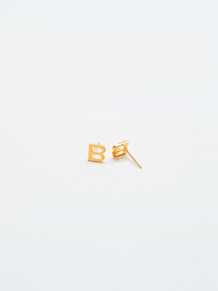 Image number 2 showing, Admiral Row Gold Initial Earrings