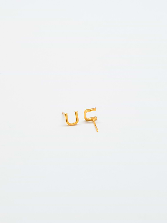 Admiral Row Gold Initial Earrings