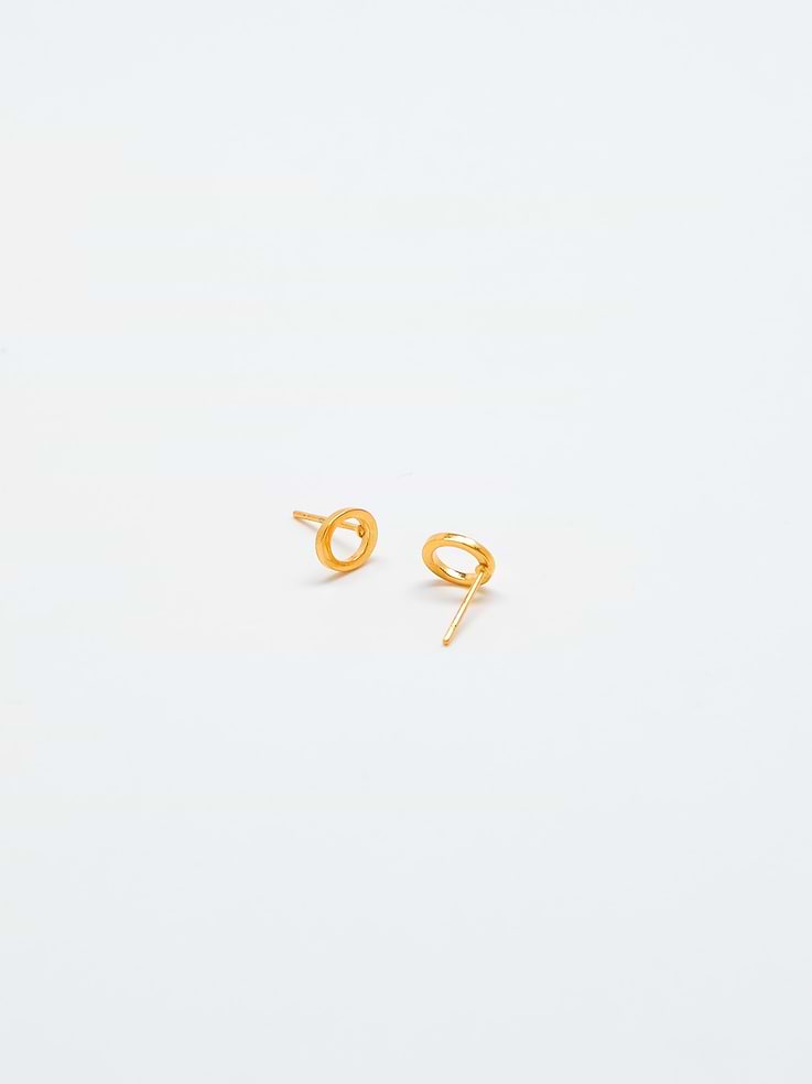 Image number 2 showing, Admiral Row Gold Initial Earrings