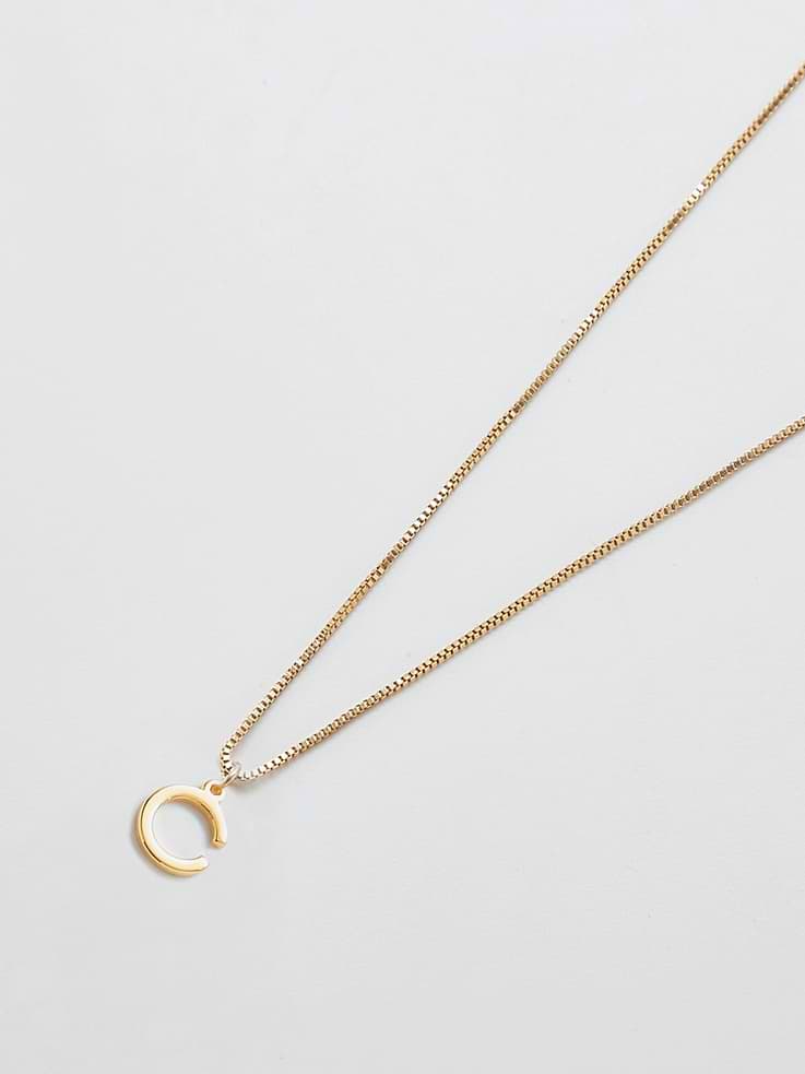 Image number 1 showing, Admiral Row Gold Dainty Initial Necklace