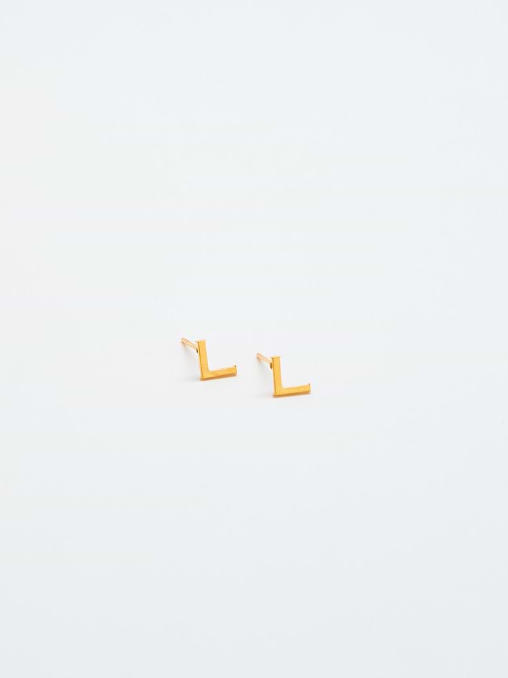 Image 1 of 2, Personalize your earring stack with this initial earring set., Postback., Lightweight., Material: Gold Plated over Stainless Steel, Tarnish Resistant, Admiral Row takes pride in producing high-quality, handmade jewelry using only the best materials at affordable prices.