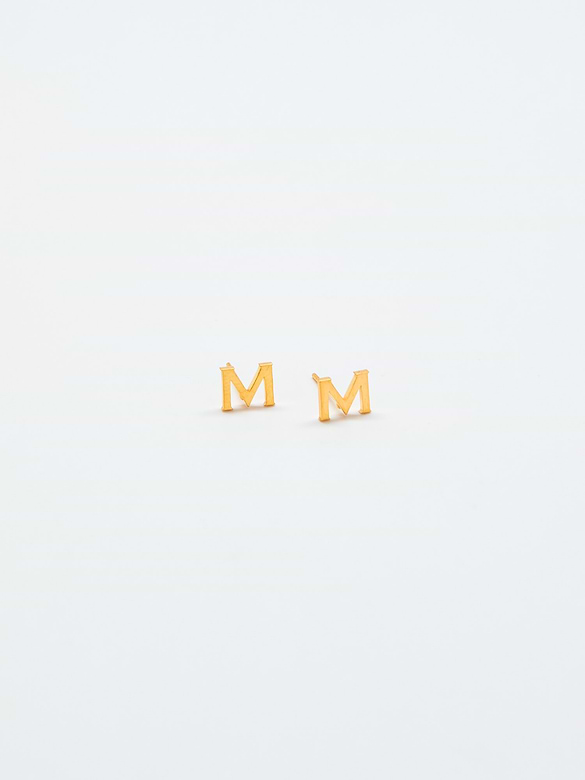Admiral Row Gold Initial Earrings