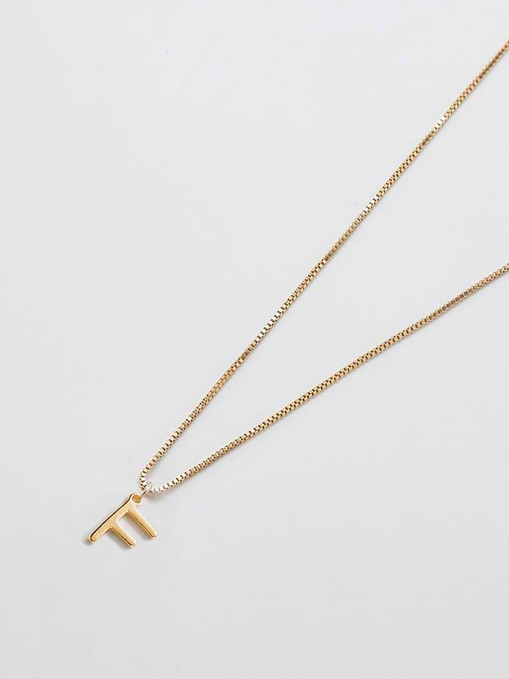 Image 1 of 1, Personalize your outfit with these initial charm necklaces., Spring Clasp., Lightweight., Material: 14k Gold filled chain and components; Pendant is gold plated., Admiral Row takes pride in producing high-quality, handmade jewelry using only the best materials at afforable prices.