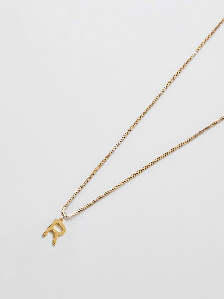 Image number 1 showing, Admiral Row Gold Dainty Initial Necklace