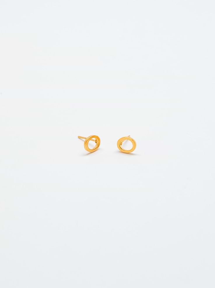 Image number 1 showing, Admiral Row Gold Initial Earrings