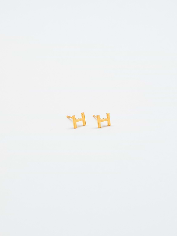Admiral Row Gold Initial Earrings