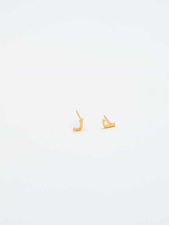 Admiral Row Gold Initial Earrings