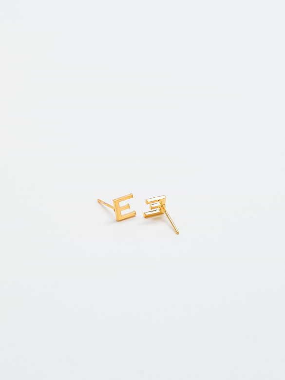 Admiral Row Gold Initial Earrings