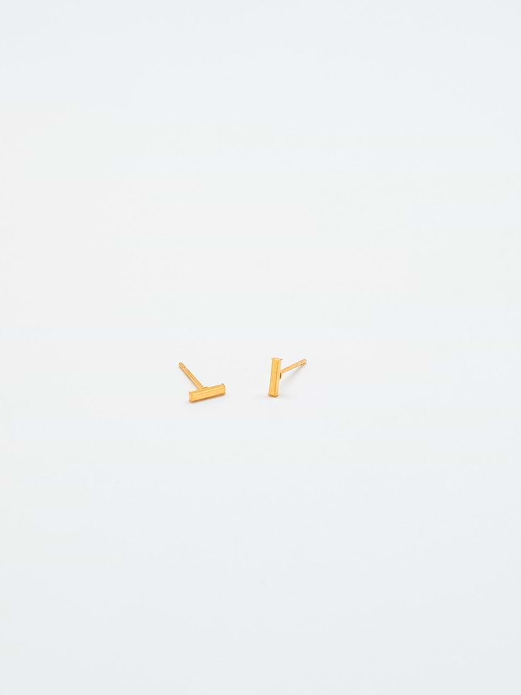 Image number 1 showing, Admiral Row Gold Initial Earrings