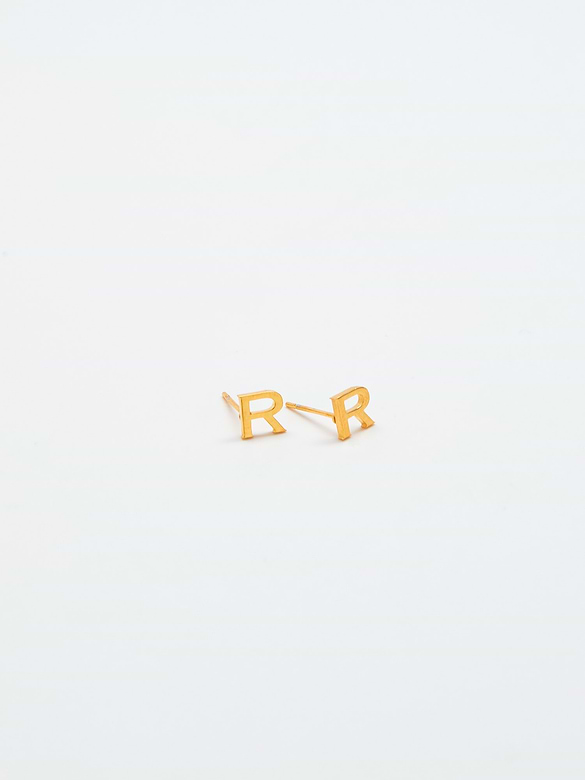 Admiral Row Gold Initial Earrings