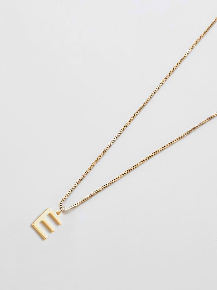 Image 1 of 1, Personalize your outfit with these initial charm necklaces., Spring Clasp., Lightweight., Material: 14k Gold filled chain and components; Pendant is gold plated., Admiral Row takes pride in producing high-quality, handmade jewelry using only the best materials at afforable prices.