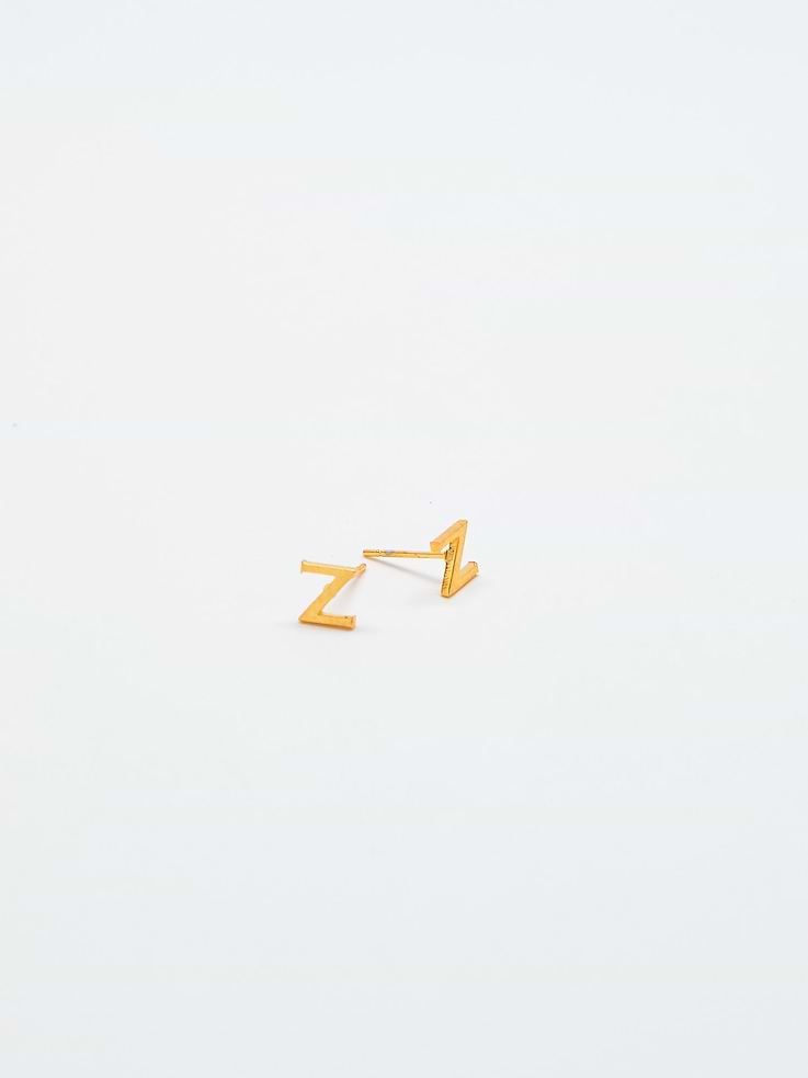 Image number 2 showing, Admiral Row Gold Initial Earrings