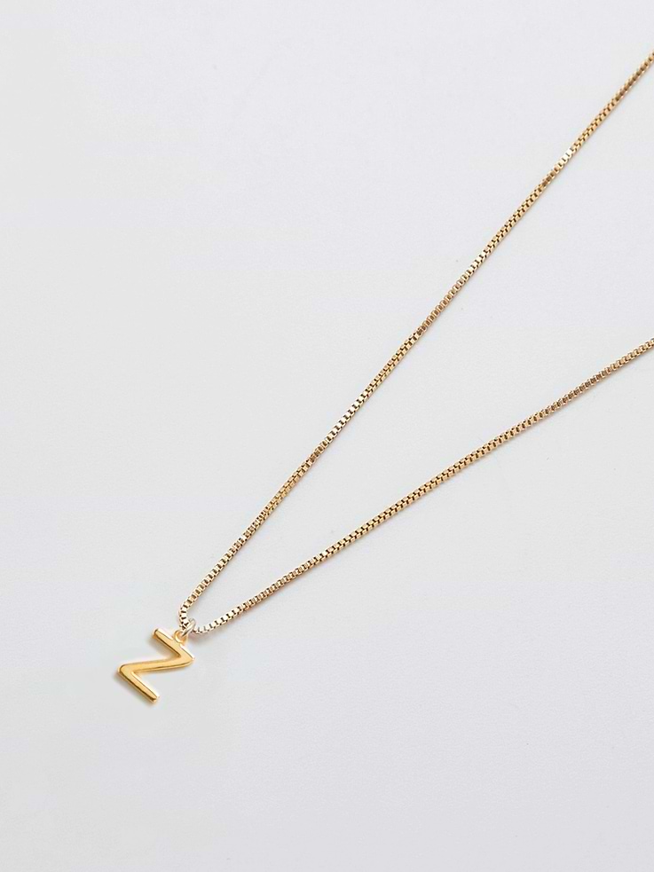 Image 1 of 1, Personalize your outfit with these initial charm necklaces., Spring Clasp., Lightweight., Material: 14k Gold filled chain and components; Pendant is gold plated., Admiral Row takes pride in producing high-quality, handmade jewelry using only the best materials at afforable prices.