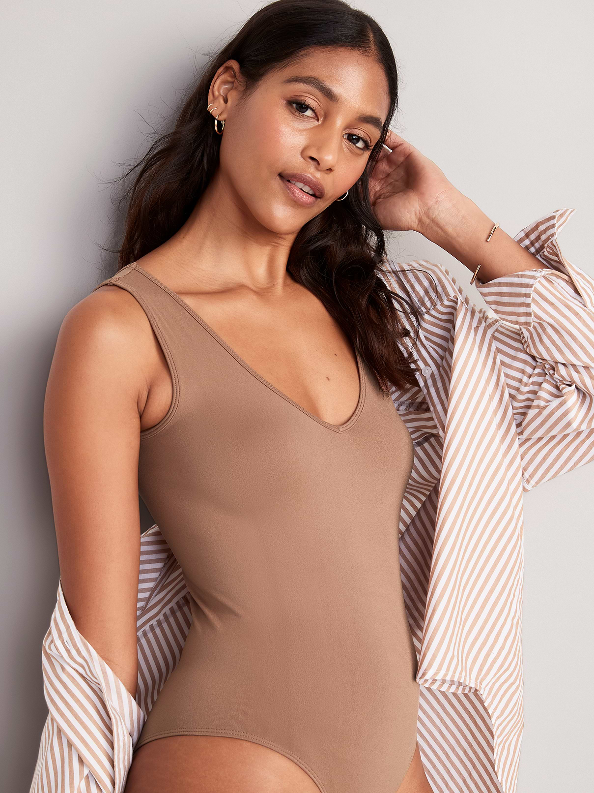 Image number 3 showing, Seamless Base-Layer Tank Top Bodysuit