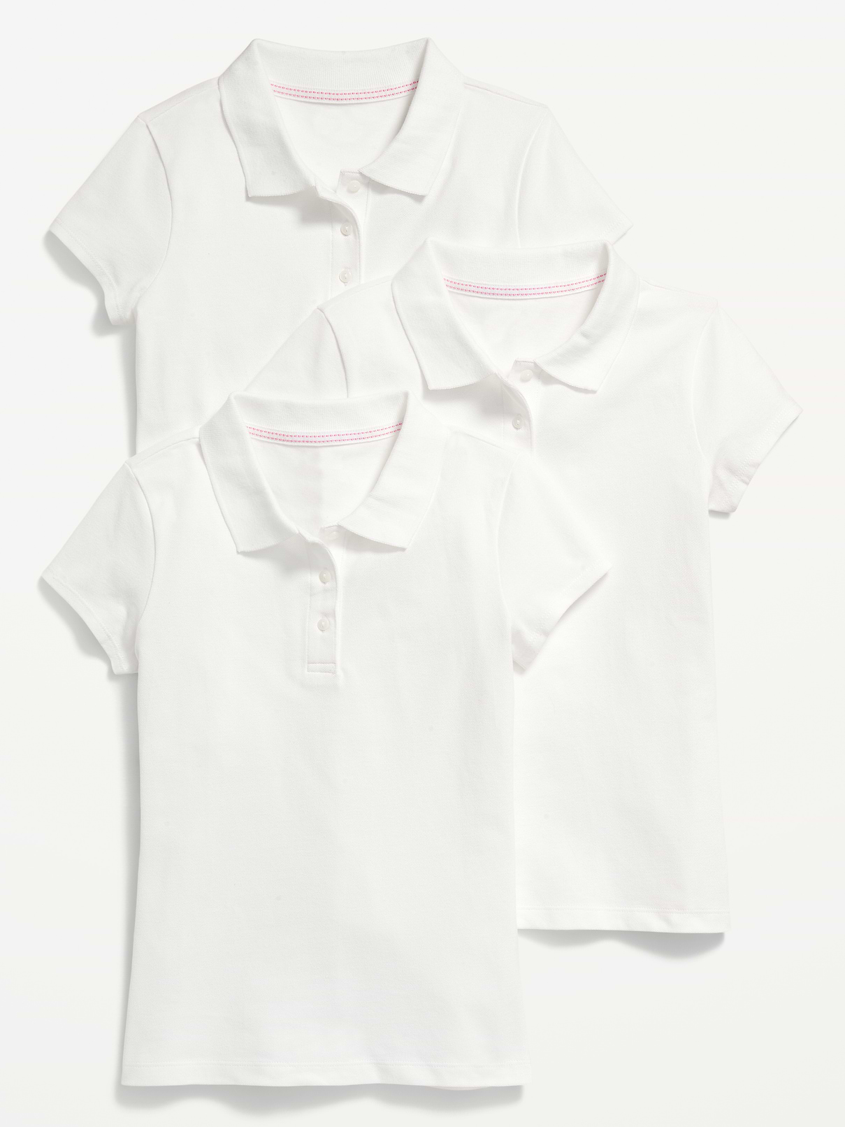 L'image numéro 1 présente Polo d’uniforme scolaire pour Fille (paquet de 3)