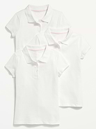L'image numéro 1 présente Polo d’uniforme scolaire pour Fille (paquet de 3)
