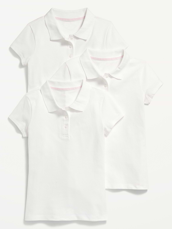 Polo d’uniforme scolaire pour Fille (paquet de 3)