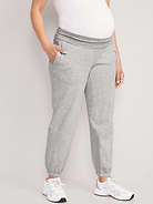 L'image numéro 1 présente Pantalon de jogging de maternité à taille rabattable