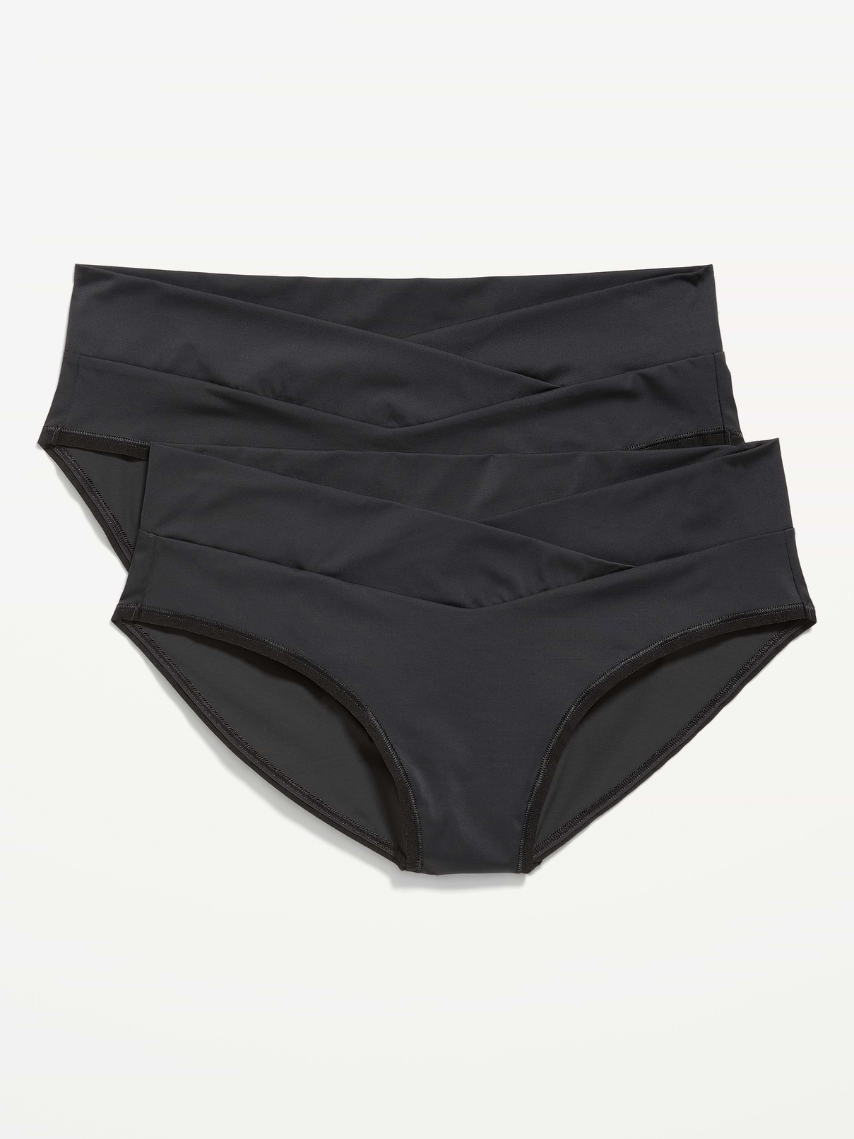 Image number 1 showing, Maternity Low-Rise No-Show Bikini Underwear 2-Pack